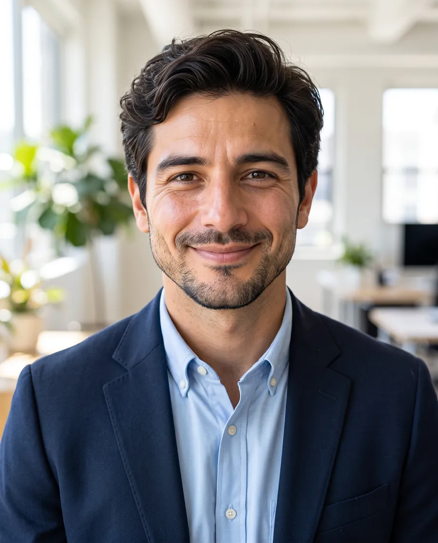 Bright Office headshot of the same person