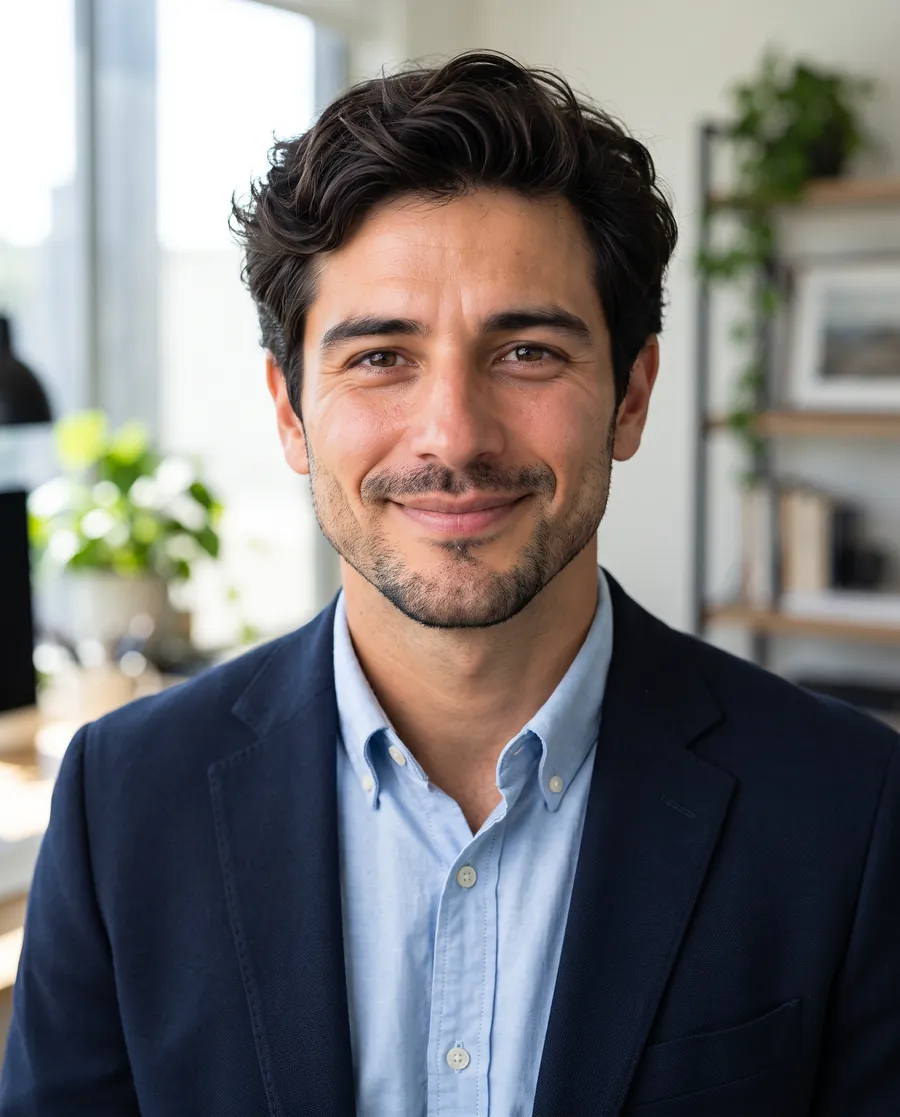 Business Casual headshot of the same person